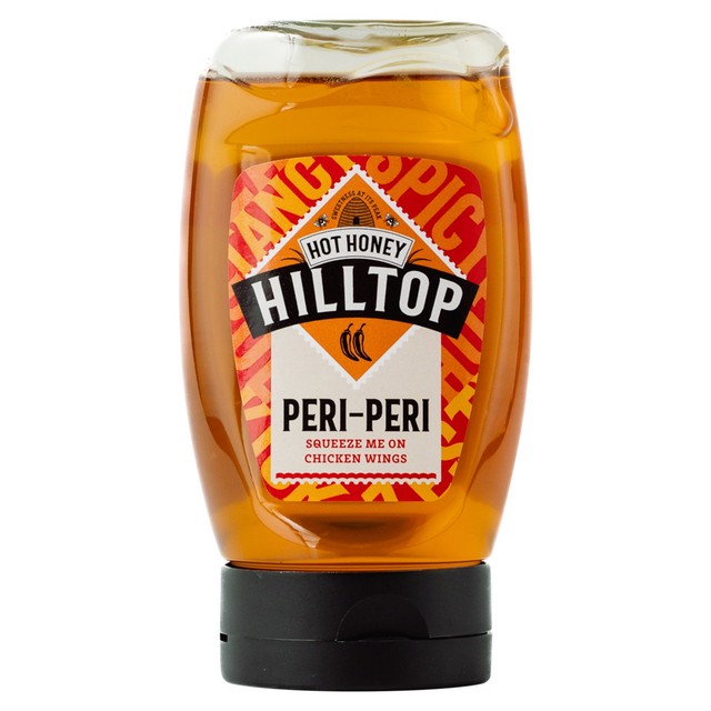 Hilltop Peri Peri Hot Honey, imported from the UK