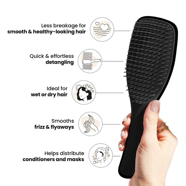 Tangle Teezer wet detangler hairbrush Liquorice Black (British brand)