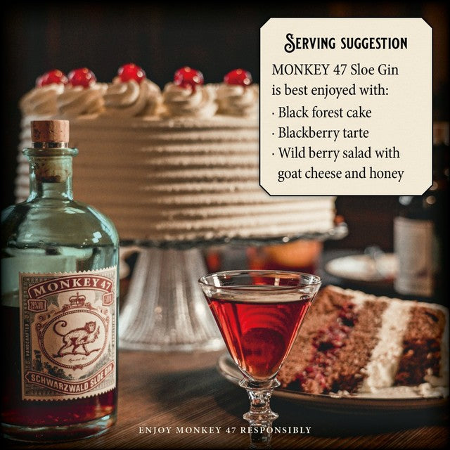 Monkey 47 Schwarzwald Sloe Gin 50cl, imported from the UK