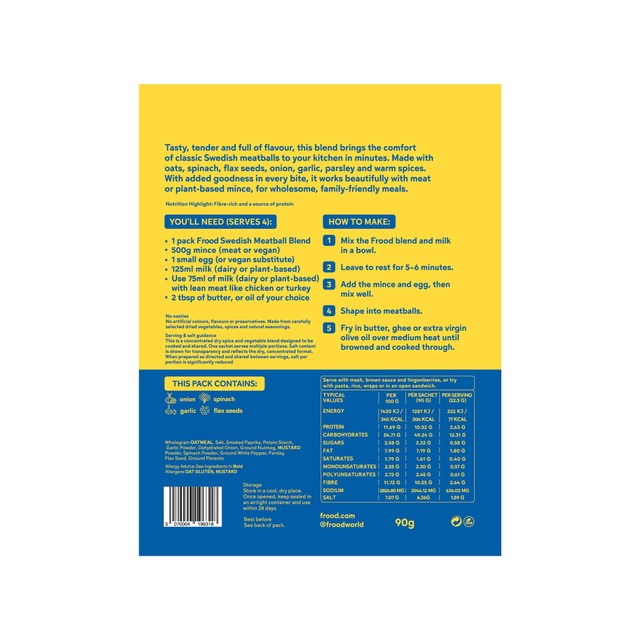 Frood Swedish Meatball Blend 90g - British product