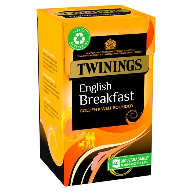 Twinings English Breakfast tea bags 40 count (British brand)
