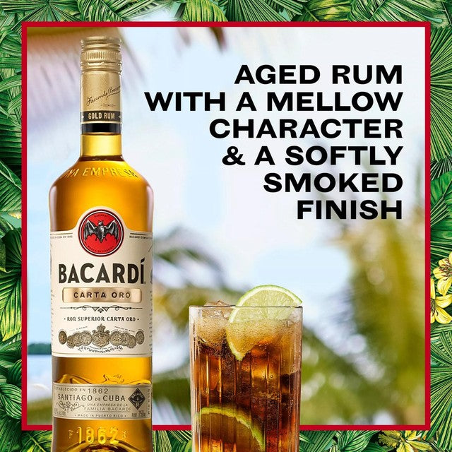 Bacardi Carta Oro Gold Rum 70cl - British product