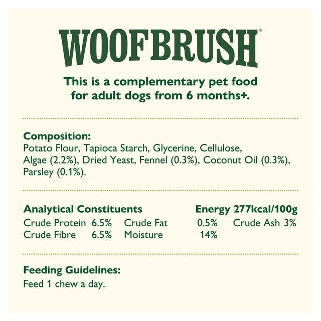 Lily's Kitchen Woofbrush dental chew for medium dogs 196g (British brand)