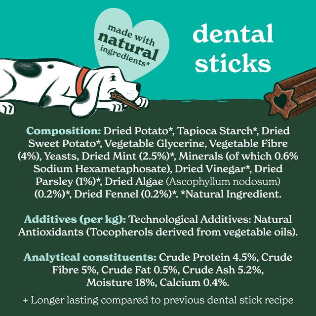 Forthglade Natural Grain-Free Plant-Based Dental Sticks 20 per pack - British product