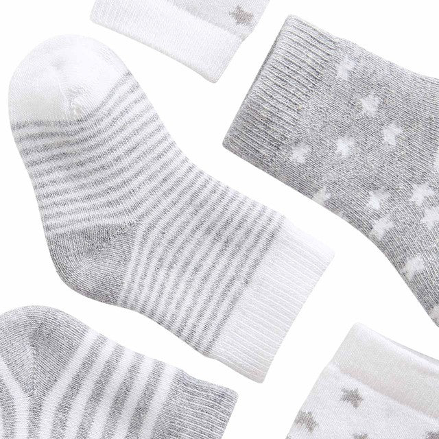M&S Terry Stars socks grey 12-24 months, imported from the UK
