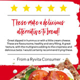 Ryvita multigrain crispbread 250g, imported from the UK