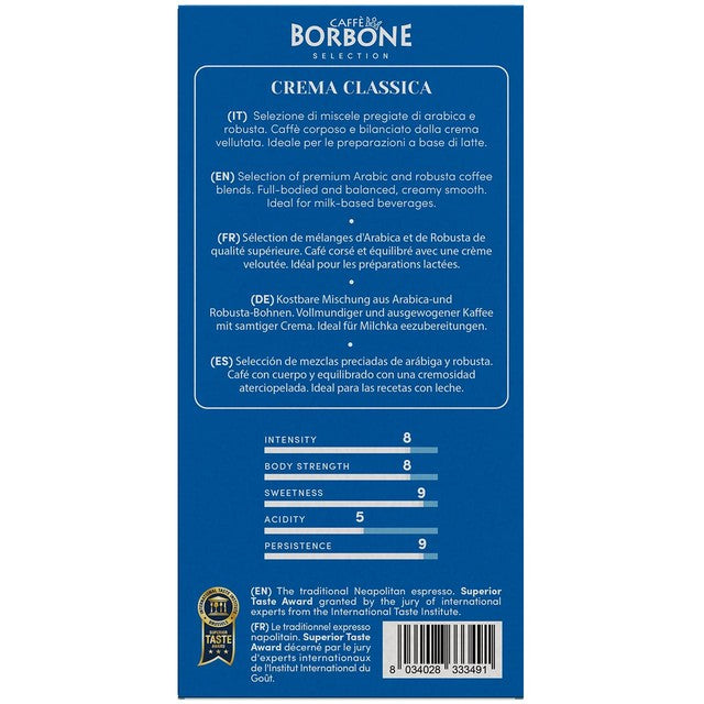 Caffe Borbone ground filter coffee Crema Classica 250g - British product