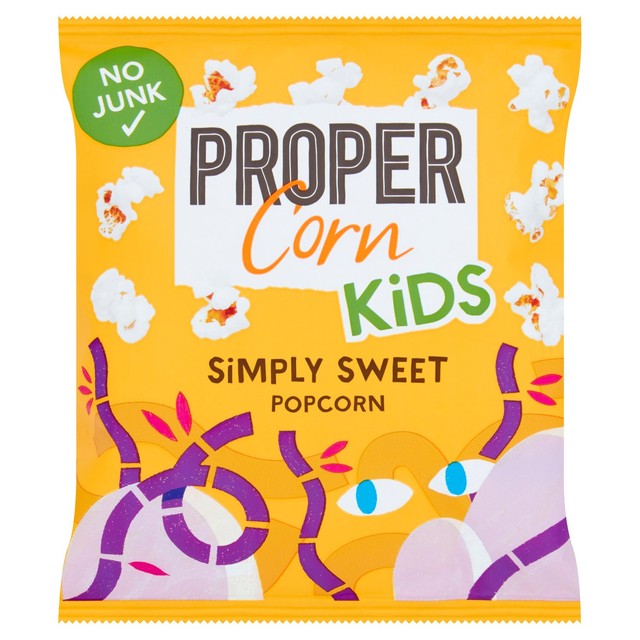 Propercorn for Kids Simply Sweet Popcorn 12g, imported from the UK