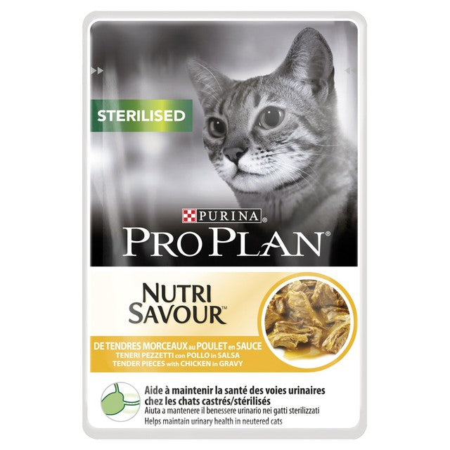 Pro Plan cat food sterilised 10 x 85g, imported from the UK