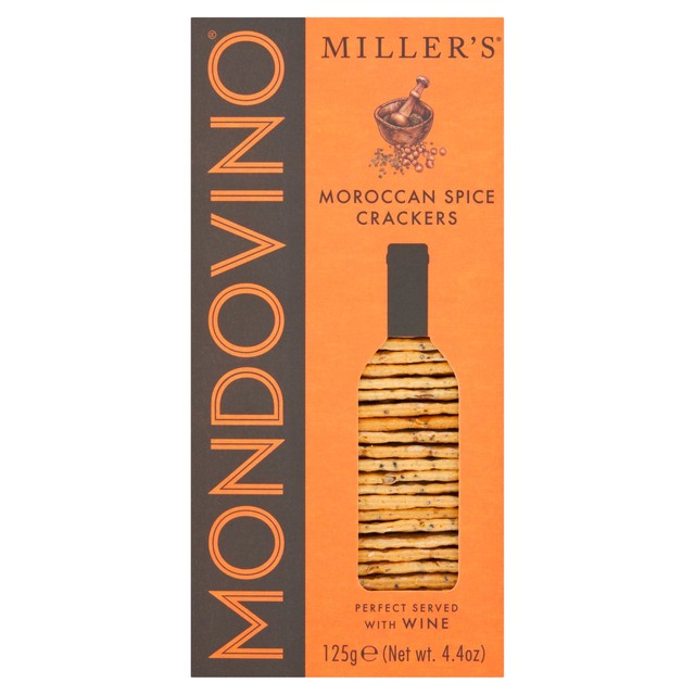 MILLER'S Moroccan Spice Crackers 125g, imported from the UK
