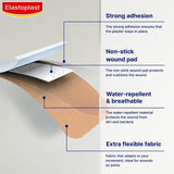 Elastoplast extra flexible breathable fabric plaster 1m x 6cm - British product