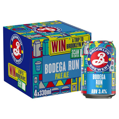 M&S Brooklyn Brewery Bodega Run Pale Ale Cans 4x330ml- Buy online at McGrocer