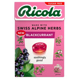 Ricola Blackcurrant sugar free sweets in a box, UK version