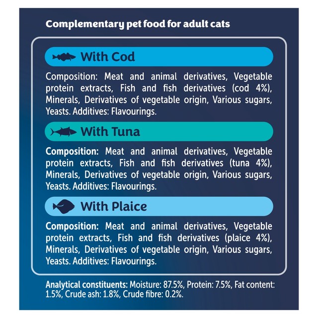 Felix Soup Fish Selection Plaice, Tuna & Cod wet cat food 6 x 48g - British product