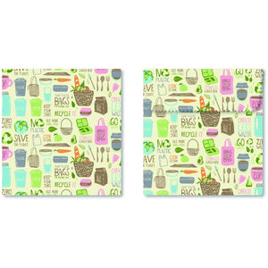 Tala Zero Waste Sandwich & Snack Bag Reusable Food Bag 17x18cm and 17x22cm