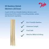 Tala bamboo kebab skewers 25.5cm long (British brand)