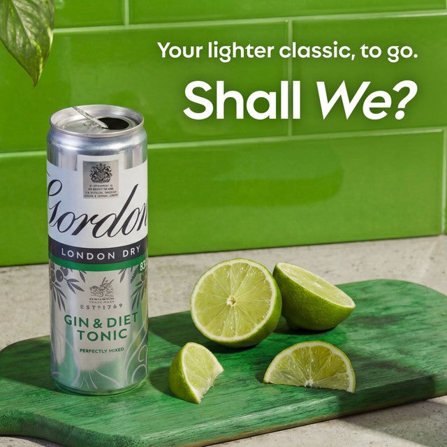 Gordon's Gin & Slimline Tonic 250ml can, UK version