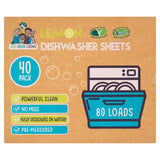 Eco Green Living lemon scented dishwasher sheets 40 sheets - British product