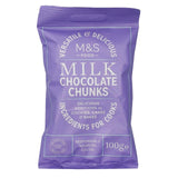 M&S milk chocolate chunks 100g, imported from the UK