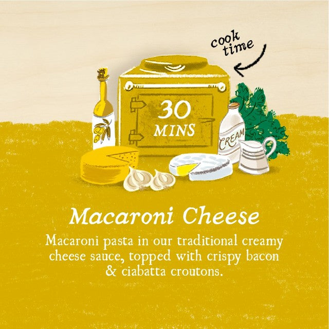 Charlie Bigham's macaroni cheese with bacon - British product