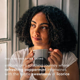 Pukka Herbs peppermint and licorice herbal tea bags x20, imported from the UK