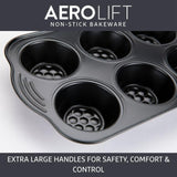 Prestige Aerolift Carbon Steel Muffin Tin 6 cup, imported from the UK