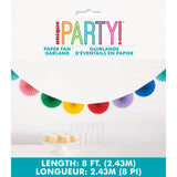 M&S Unique Party Colourful Scalloped Paper Fan Garland Party Decoration- Buy online at McGrocer