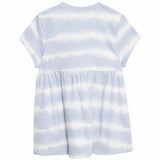 M&S girls cotton tie dye dress blue 3-6 months, imported from the UK
