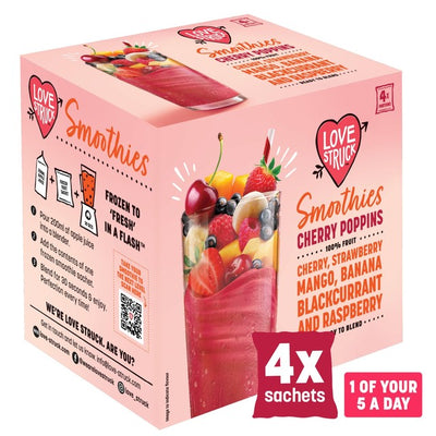 Love Smoothie Love Struck Cherry Poppins Frozen Smoothie Mix 4 x 120g