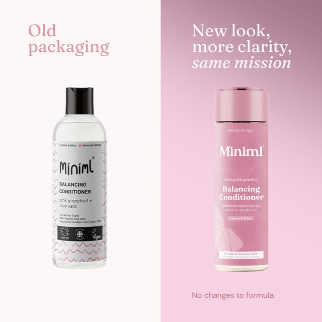 Miniml balancing hair conditioner pink grapefruit, imported from the UK