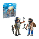 M&S Playmobil 71505 Tactical Police with Thief DuoPack Toy Figure Set- Buy online at McGrocer