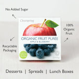Clearspring Apple & Blueberry fruit puree 2 x 100g - British product
