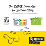 Realfoods organic sesame breadsticks 120g, imported from the UK