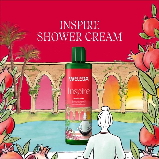 Weleda Pomegranate Shower Cream Wash 400ml (British brand)
