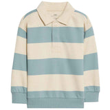 M&S blue striped rugby sweatshirt 5-6 years, imported from the UK