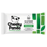 Lingettes nettoyantes visage en bambou Cheeky Panda, sans parfum, paquet de 25