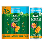 M&S Volvic Touch of Mango Passion Sugar Free Sparkling Flavoured Water 4 x 330ml- Buy online at McGrocer