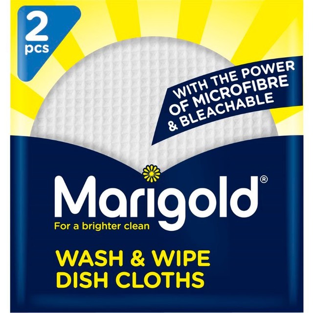 Marigold Wash & Wipe Microfibre Kitchen Cloth 2 pack, imported from the UK