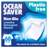 OceanSaver non-bio laundry detergent sheets 60 pack, imported from the UK