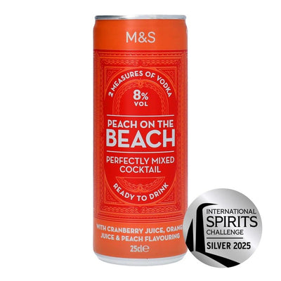 M&S M&S Peach On The Beach Cocktail Drink 250ml- Buy online at McGrocer