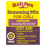 Old El Paso chilli seasoning mix 39g, imported from the UK