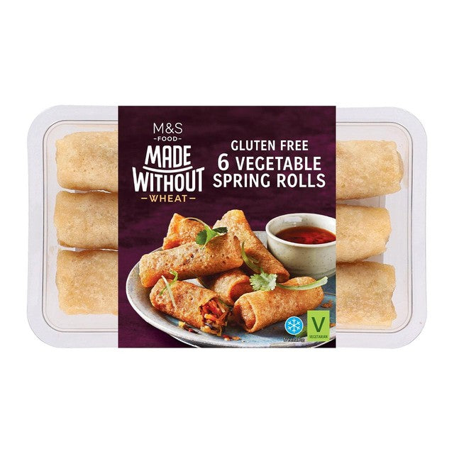 M&S 6 vegetable spring rolls 150g, imported from the UK