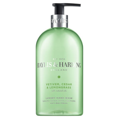 M&S Baylis & Harding Vetiver, Cedar & Lemongrass Anti-Bacterial Hand Wash 500ml- Buy online at McGrocer