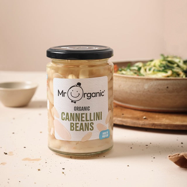 Mr Organic Cannellini Beans 350g, imported from the UK