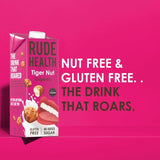 Rude Health organic tiger nut drink longlife 1L, imported from the UK