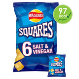M&S Walkers Squares Salt & Vinegar Potato Snacks Multipack 6x22g- Buy online at McGrocer