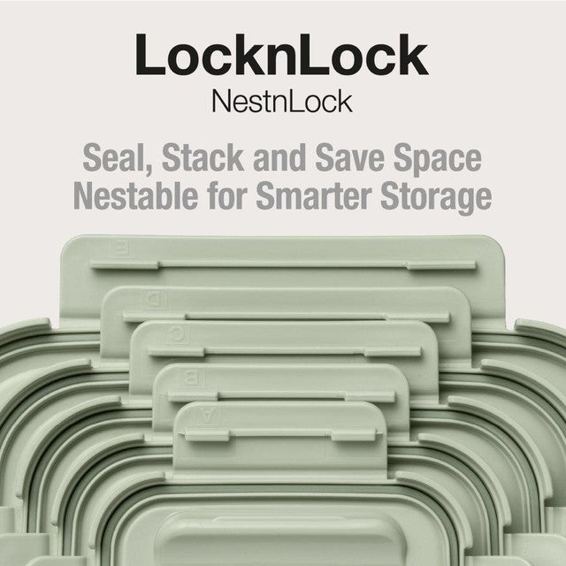 LocknLock NestnLock Sage Green food storage container set 3pc, UK version