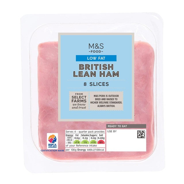 M&S Low Fat Lean Ham 90g, imported from the UK