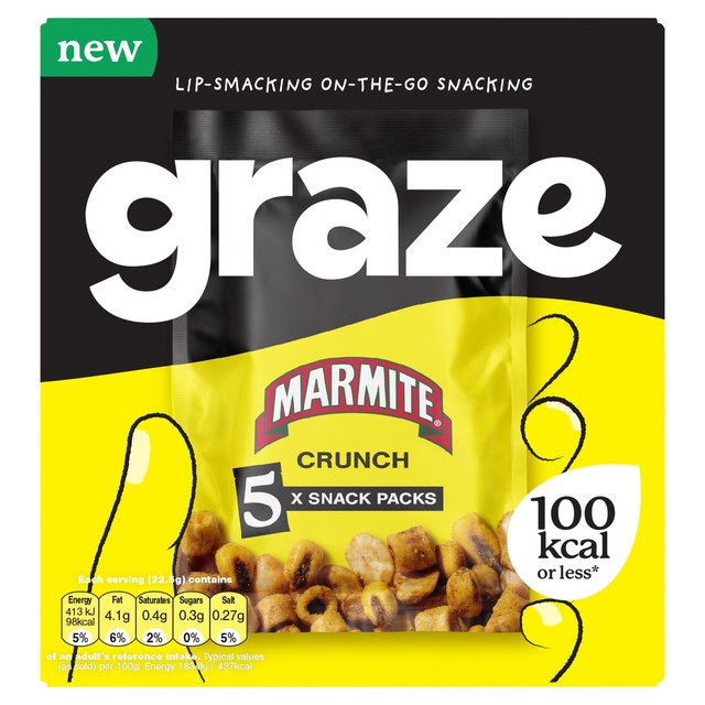 Graze Marmite Crunch snack mix 5 x 22.5g, UK version
