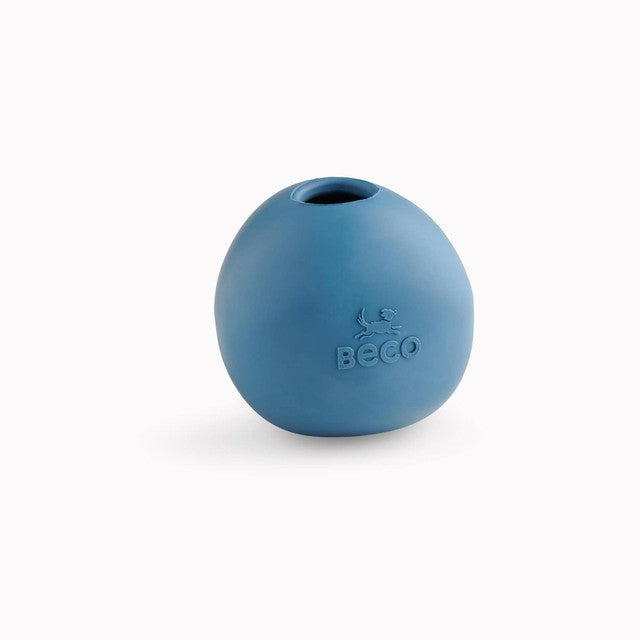 Beco Natural Rubber Wobble Ball Dog Toy Blue - British product